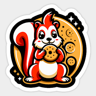 Squirrel-taste the biscuit Sticker